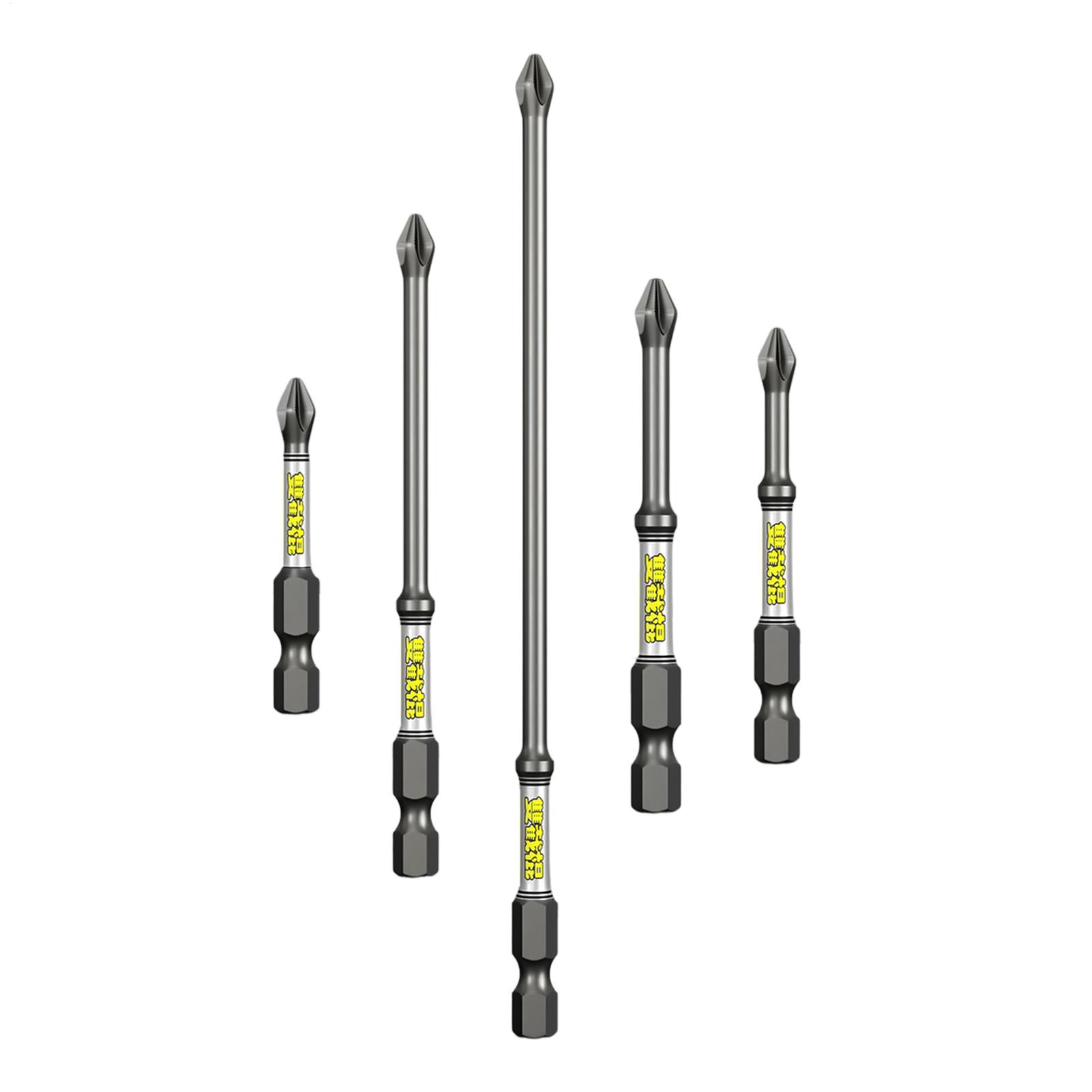 Tools Workshops - ชุดดอกไขควง 5 ชิ้น ชุดเครื่องมือดอกสว่านกันสนิมสำหรับงานหนัก สำหรับใช้ในบ้าน โรงงาน