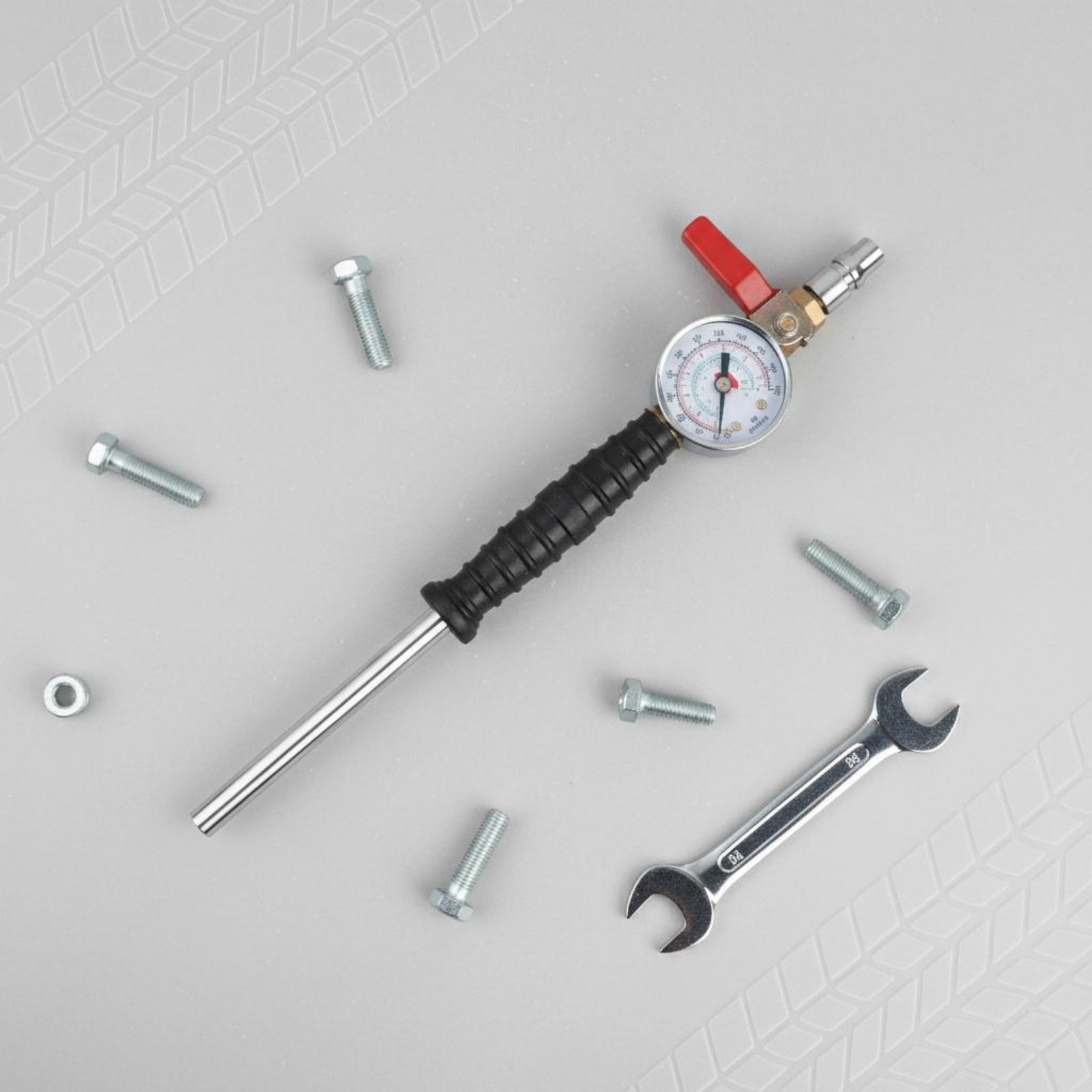 Tools Work - แท่งเติมลมยางแบบเร็ว ใช้งานง่าย ที่เติมลมยางแบบแมนนวล แท่งเติมลมยางแบบกันรั่ว เครื่องมือสำหรับยานพาหนะ ด้ามจับกันลื่น