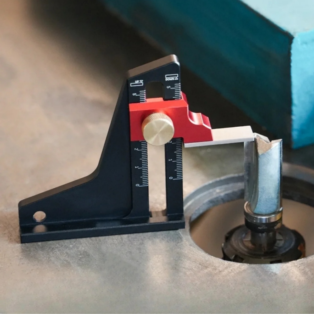 Router Table Insert - เกจวัดความสูงงานไม้-เกจวัดความลึกอะลูมินัมอัลลอย-เครื่องมือวัดแบบปรับได้สำหรับโต๊ะเลื่อยและโต๊ะเราเตอร์