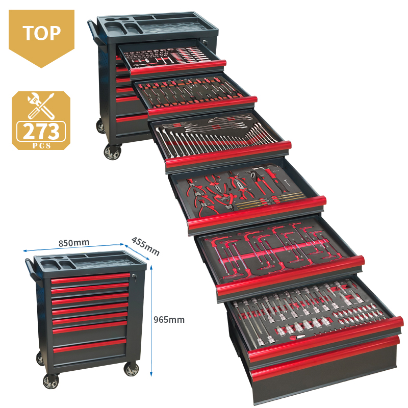 Workshop Tools Trolley - รถเข็นเครื่องมือ 7 ลิ้นชัก พร้อมชุดเครื่องมือโฟม EVA 273