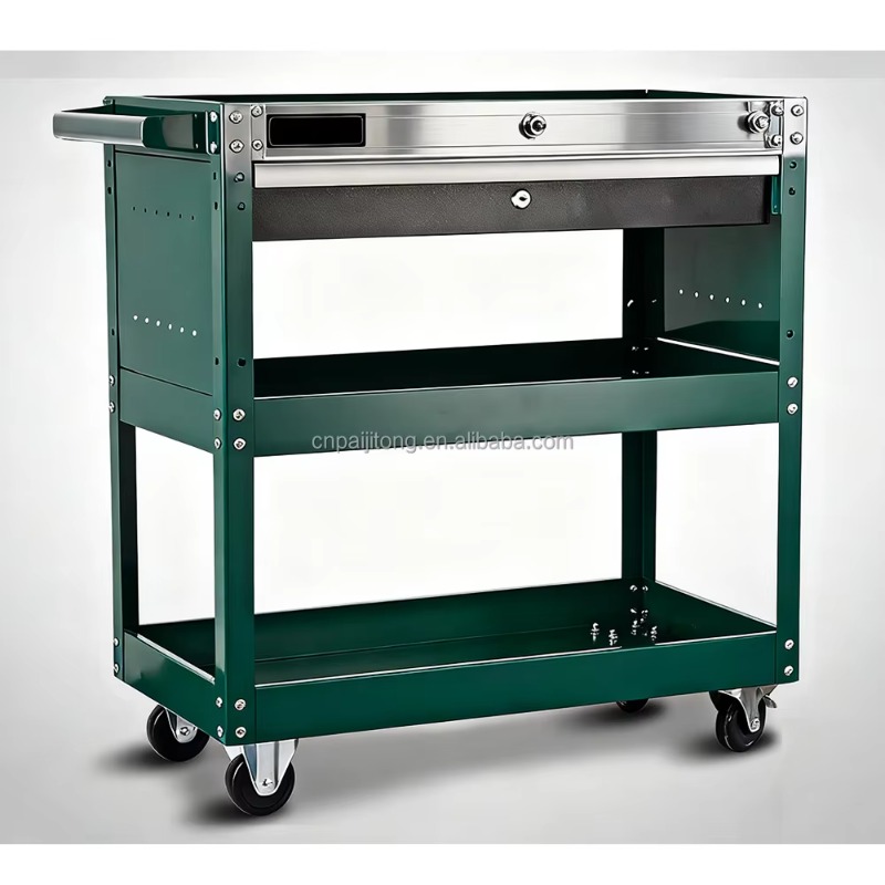 Workshop Tools Trolley - รถเข็นเครื่องมือช่างแบบมีล้อ ปี 2026 ตู้เก็บเครื่องมือโลหะ ตู้เก็บของในโรงรถพร้อมล้อเลื่อนและมือจับ