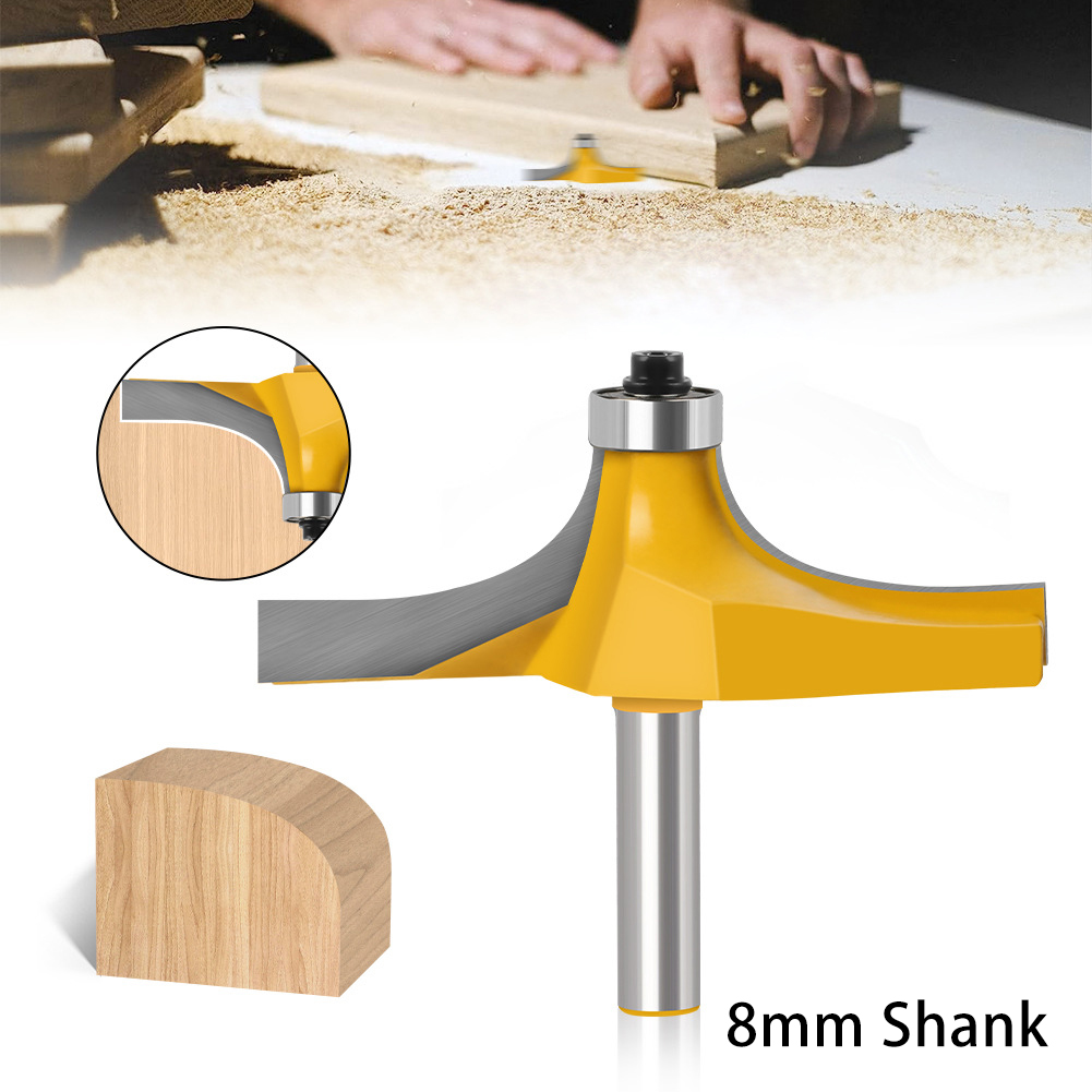 Router Table Insert - ดอกกัดแต่งขอบโค้งมนสำหรับงานไม้ ขนาดก้าน 8 มม. สำหรับราวบันได ขอบโต๊ะ