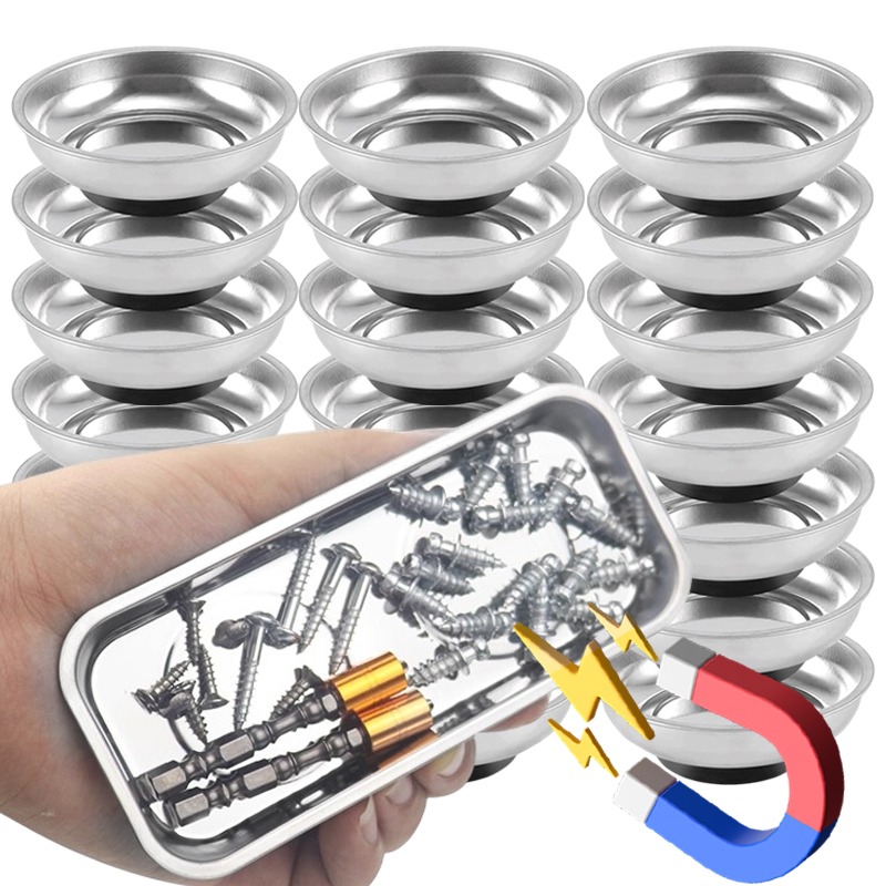 Magnetic Parts Tray - ถาดแม่เหล็กสำหรับเก็บสกรู น็อต โบลต์ ถาดจัดระเบียบเครื่องมือสำหรับซ่อมรถยนต์ อุปกรณ์จัดเก็บฮาร์ดแวร์