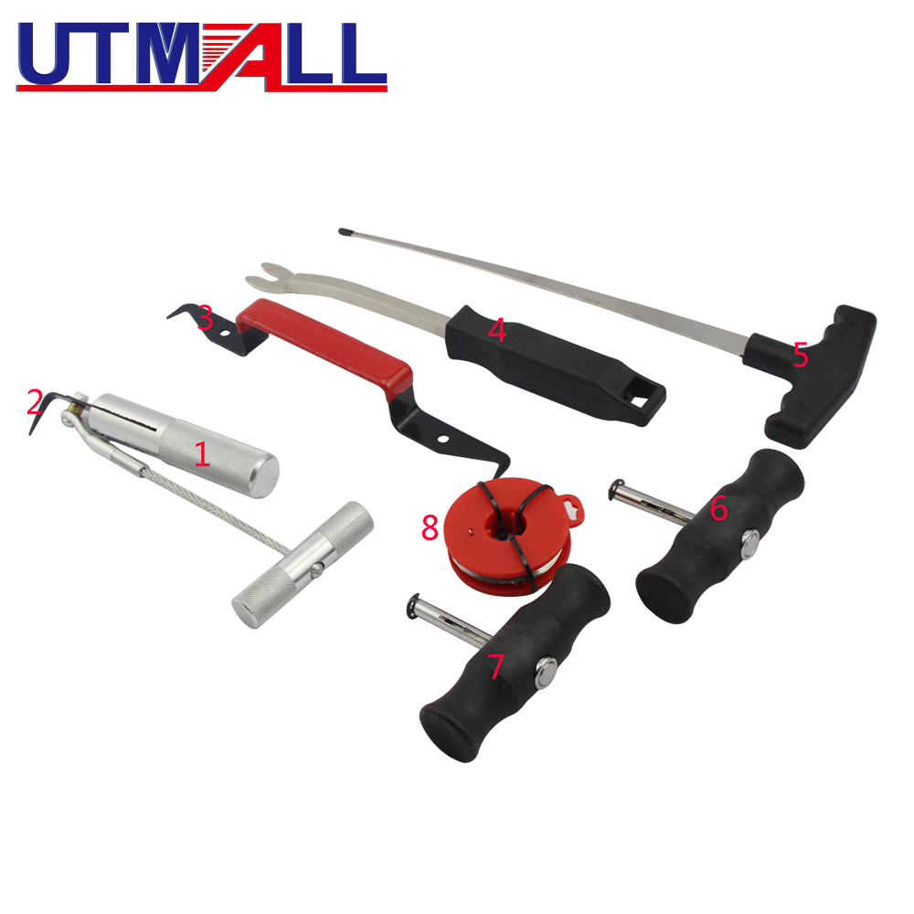 Workshop Tools Kit - ชุดเปลี่ยนกระจกหน้ารถยนต์ 7 ชิ้น ชุดเครื่องมือถอดกระจกหน้ารถยนต์ สำหรับร้านซ่อมรถยนต์