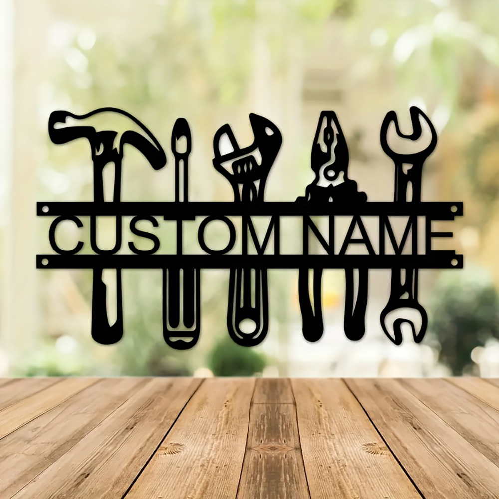 ป้ายโลหะตกแต่งผนังสไตล์อินดัสเ - Workshop Tools Name บทวิจารณ์และราคา