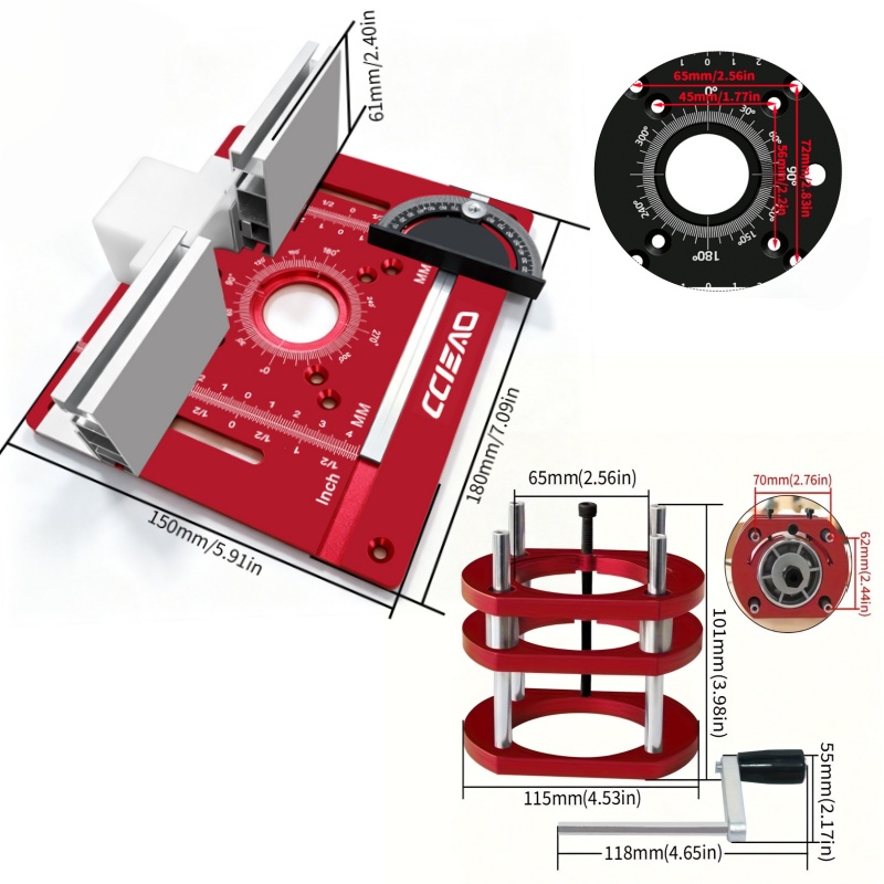 ชุดแผ่นแทรกโต๊ะเราเตอร์อะลูมิเ - Router Table Insert บทวิจารณ์และราคา