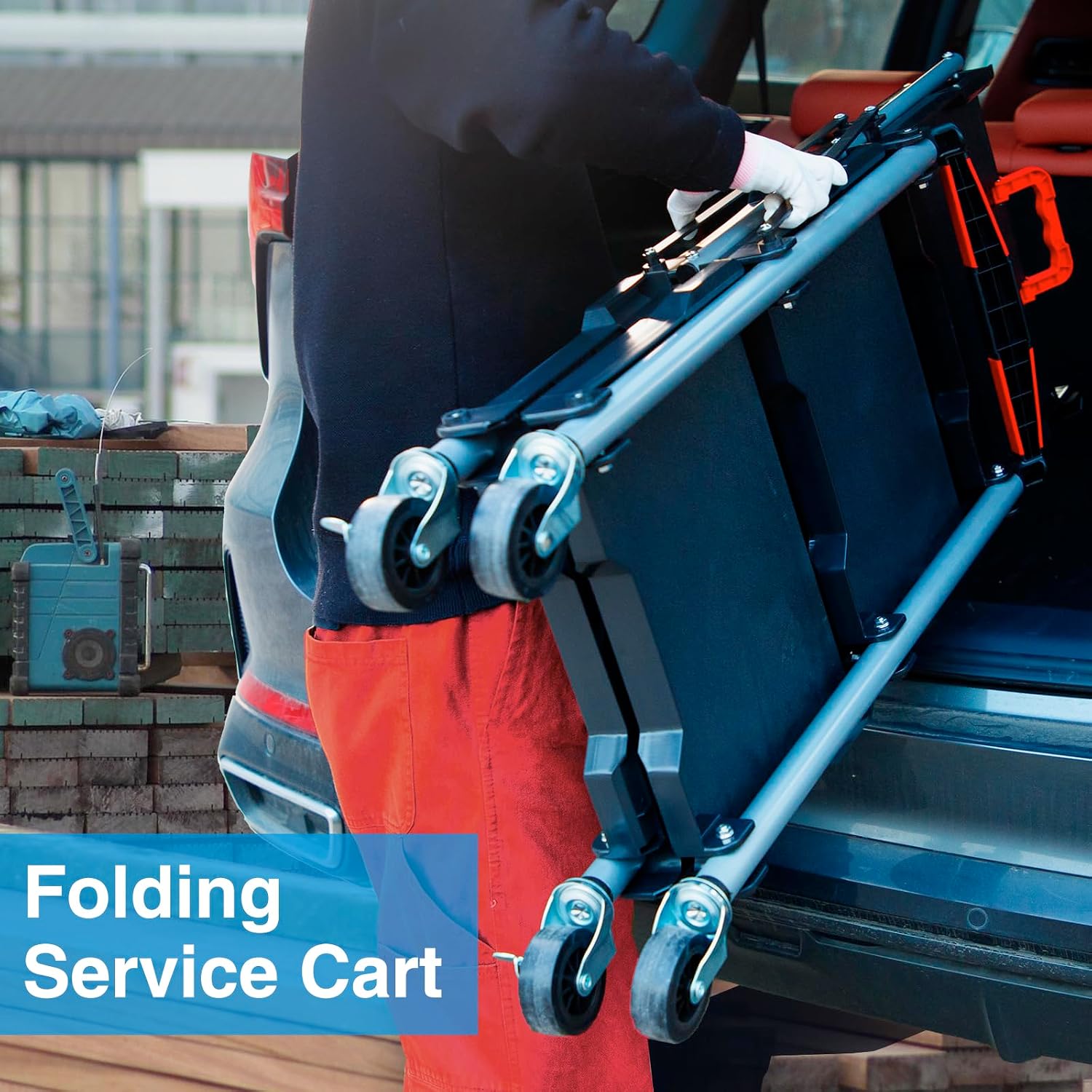 รถเข็นอเนกประสงค์แบบพับได้ 3 ช - Workshop Tools Trolley บทวิจารณ์และราคา