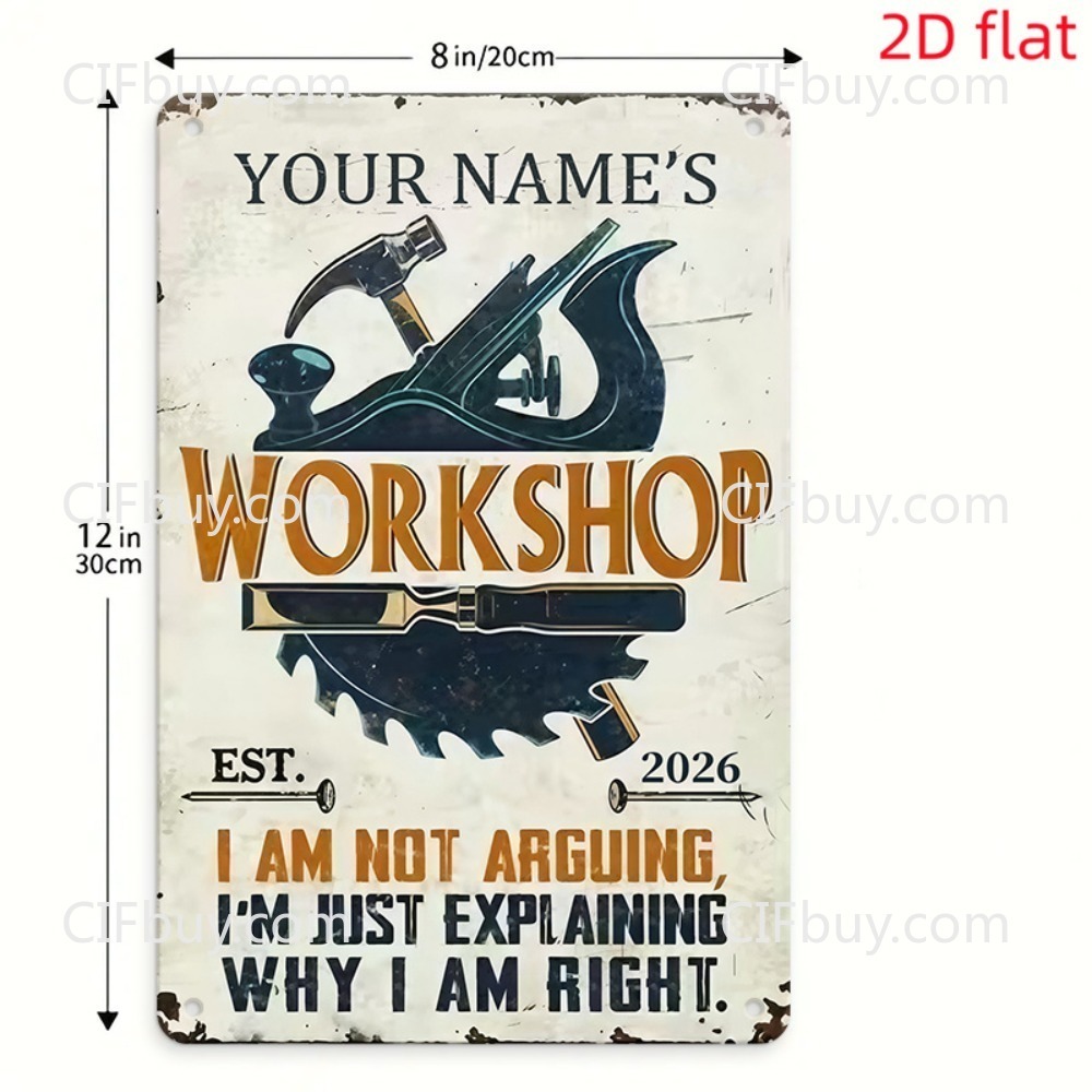 ป้ายโลหะสั่งทำพิเศษพร้อมชื่อ 1 - Workshop Tools Name บทวิจารณ์และราคา